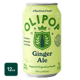 OLIPOP Prebiotic Soda Ginger Ale 12 fl oz -case 12ct - soda